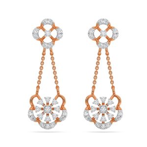 Diamond Yellow Gold 22kt Dangle Earring