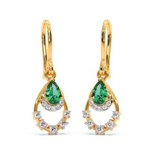 Verdant Splendour Diamond Dangle Earrings