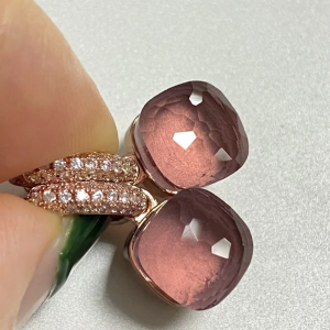 10.6mm Classic Candy Color Earrings Inlay Transparent Zircon 30Colors Crystal Earrings Rose Gold Plated Fashion Jewelry For Women
